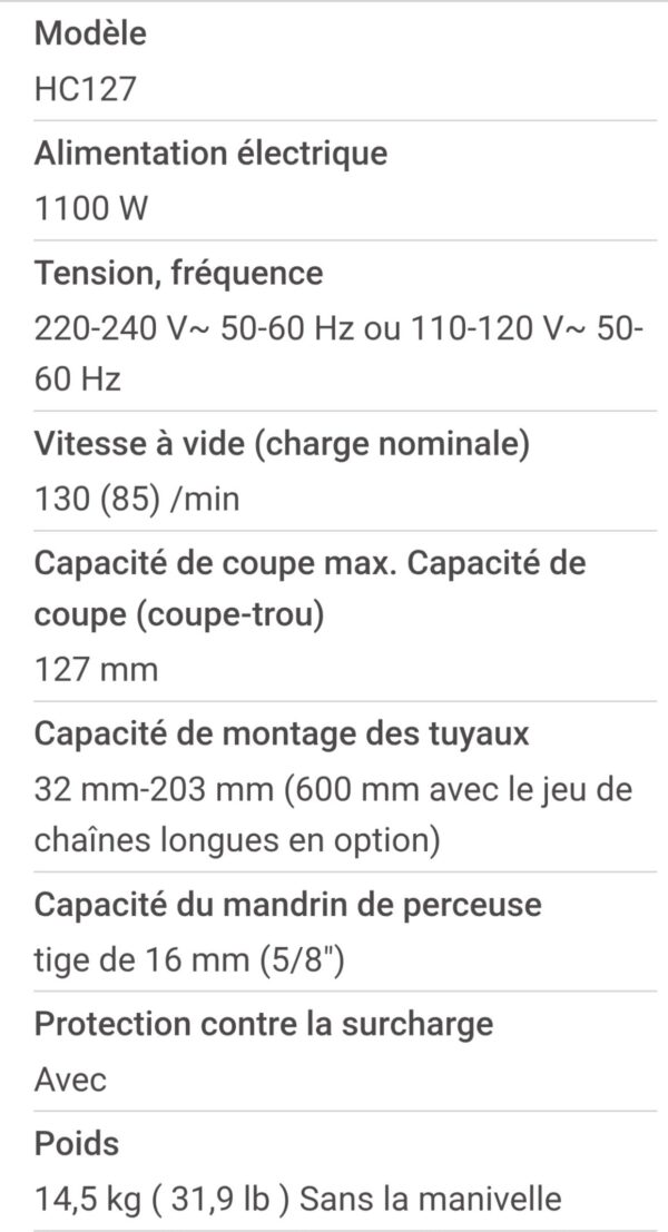 AGP HC127 FOREUSE MAGNITIQUE 1200W