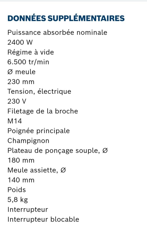 MOULEUSE GWS 24-230.    2400W