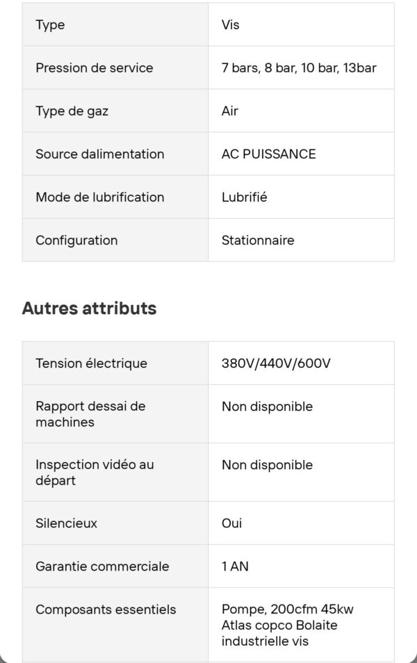 Comprisseur à vis et sécheur BLT 50A