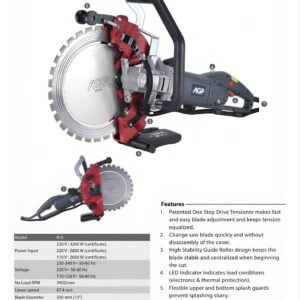 Scie CIRCULAIR HUMIDE 330M 3200W