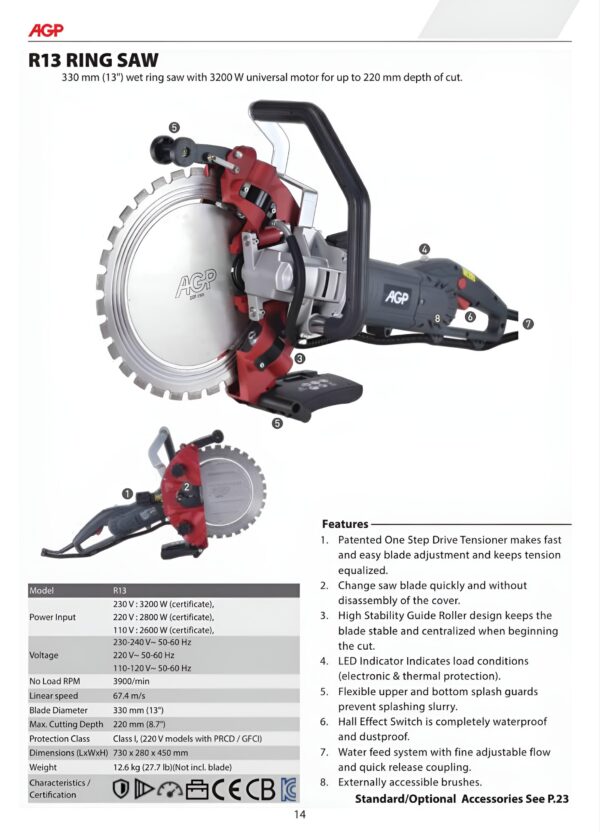 Scie CIRCULAIR HUMIDE 330M 3200W