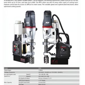 ST50
2-SPEED, MT2, SWIVEL BASE MAGNETIC 
DRILLING & TAPPING MACHINE WITH VARIABLE SPEED