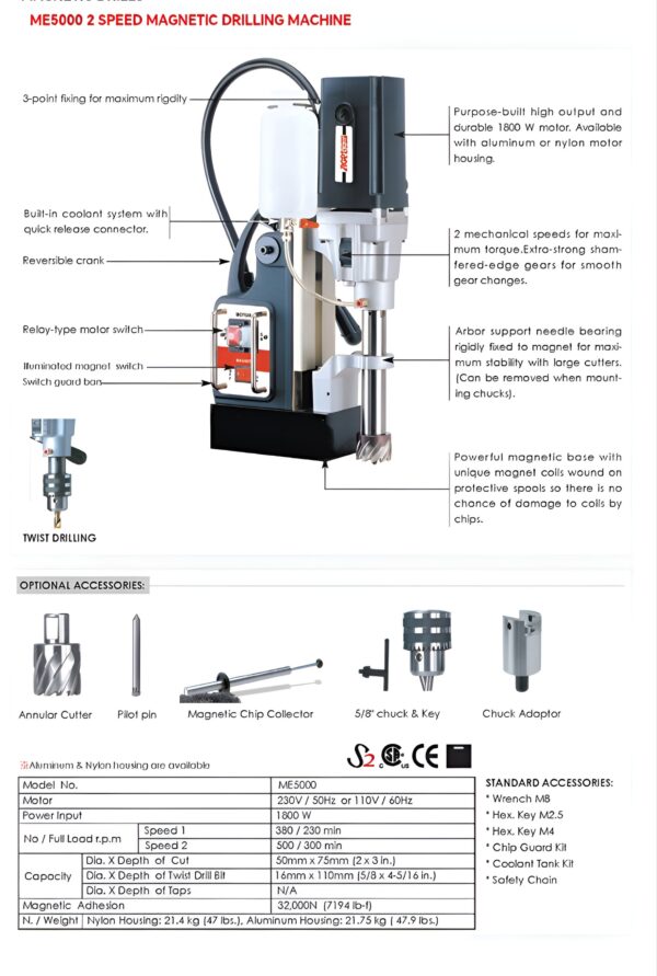 Perceuse magnétique agp original
Me 5000 /2