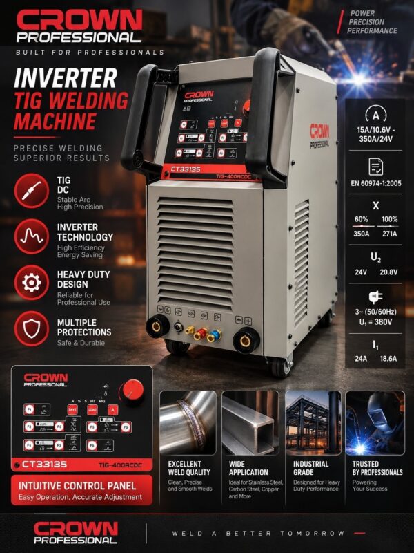 CROWN TIG MMA 400A INDUSTRIELLE