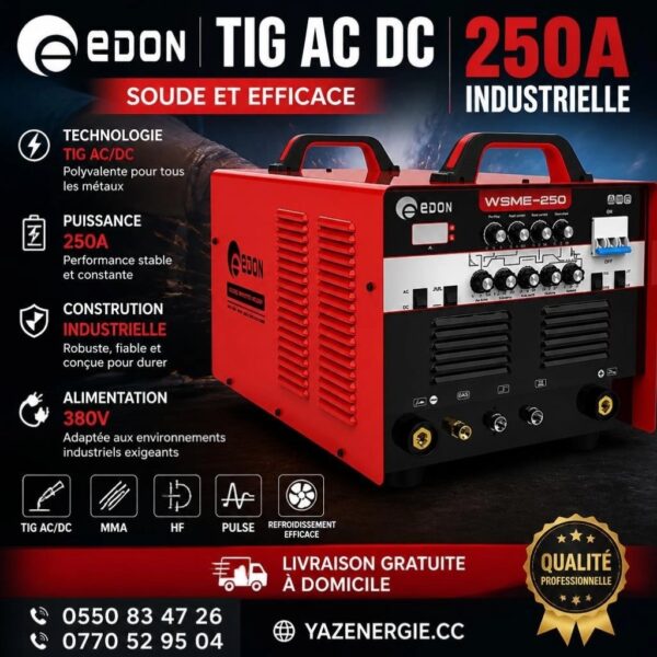 EDON 250A TIG AC DC  INDUSTRIELLE